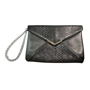 Party Cocktail Purse Evening Bag w/ Wristlet Black Clutch Magnetic Closure NWOT